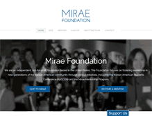 Tablet Screenshot of miraefoundation.org